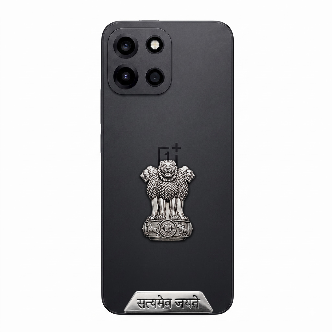 OnePlus Nord 6 5G Compatible Satyamev Jayate 3D Metal Emblem Sticker