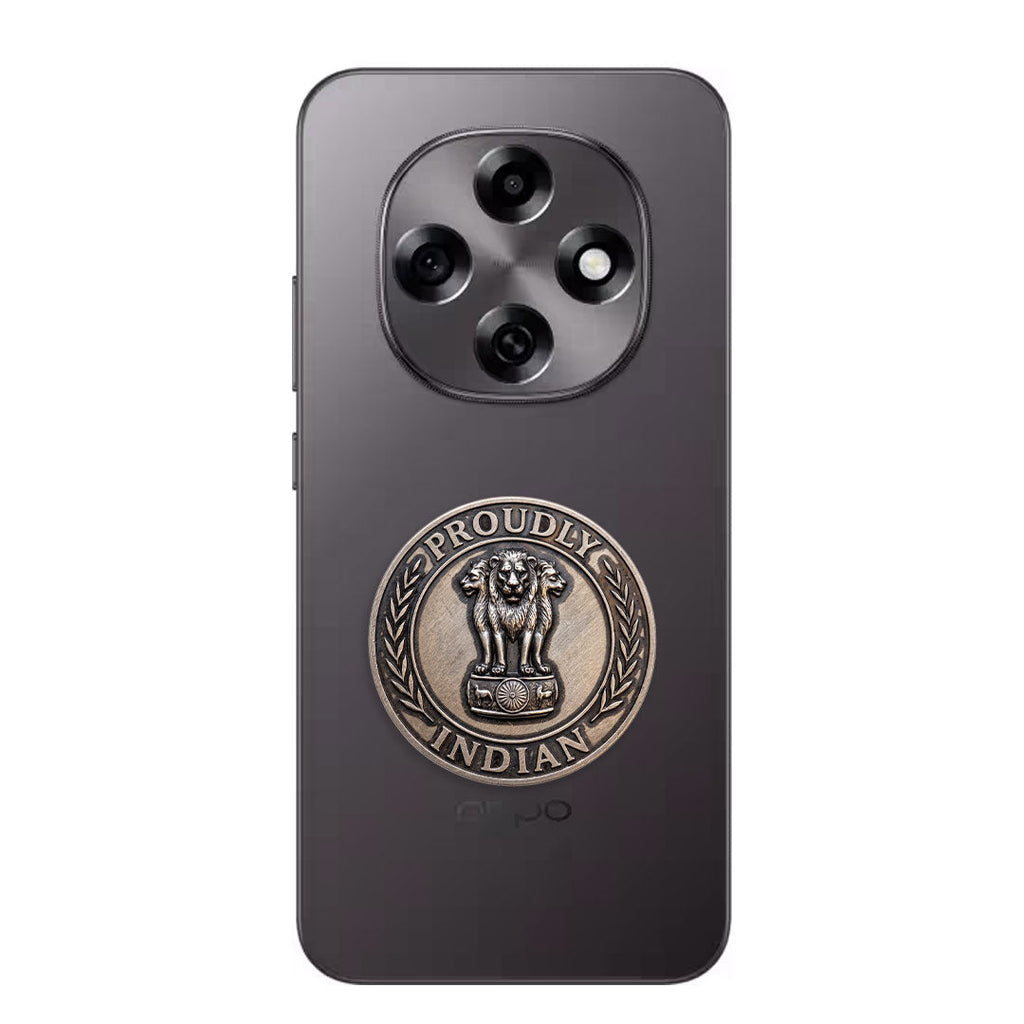 Oppo F31 Pro 5G Compatible Satyamev Jayate 3D Metal Emblem Sticker