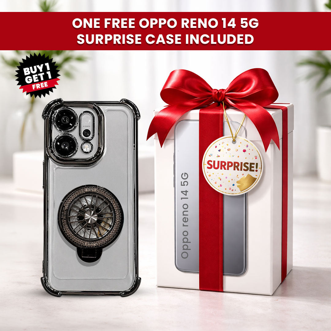 Oppo Reno14 5G Premium Stress Buster Wheel Rotating Shockproof Airbags Case(Buy 1 Get 1 Surprise Cover)