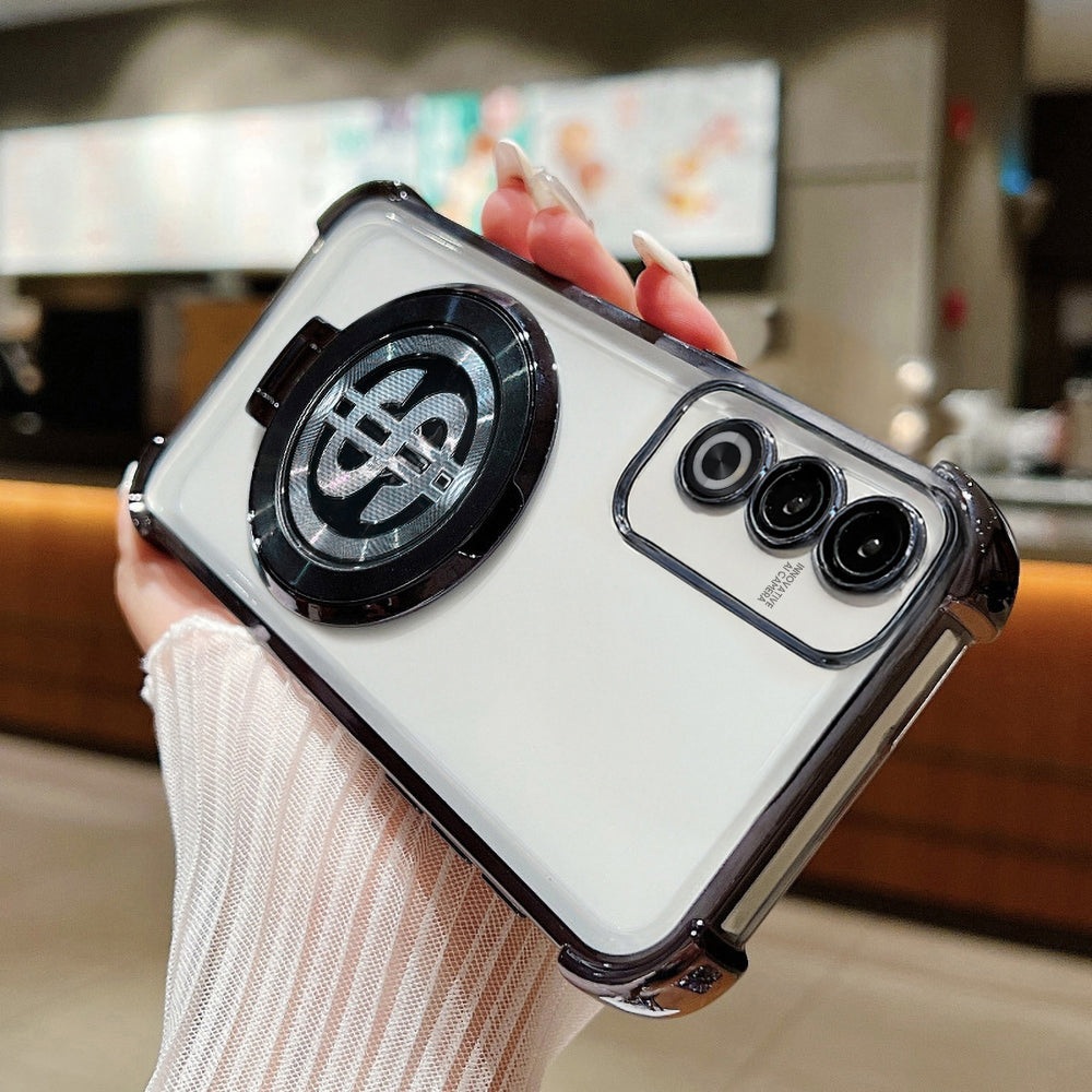 OPPO A3 Pro 5G Four Corner Airbags 100% Original Astro Money Magnet Rotating Dollar Case