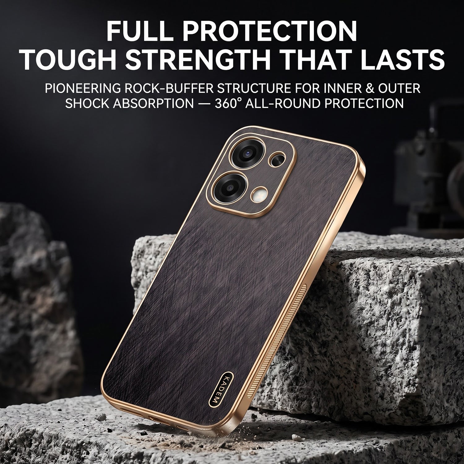 Oppo F31 5G Premium Electroplated Frame Gold Thread Pattern Soft Case
