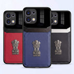 Oppo F31 5G Satyamev Jayate 3D Metal Leather Back Case