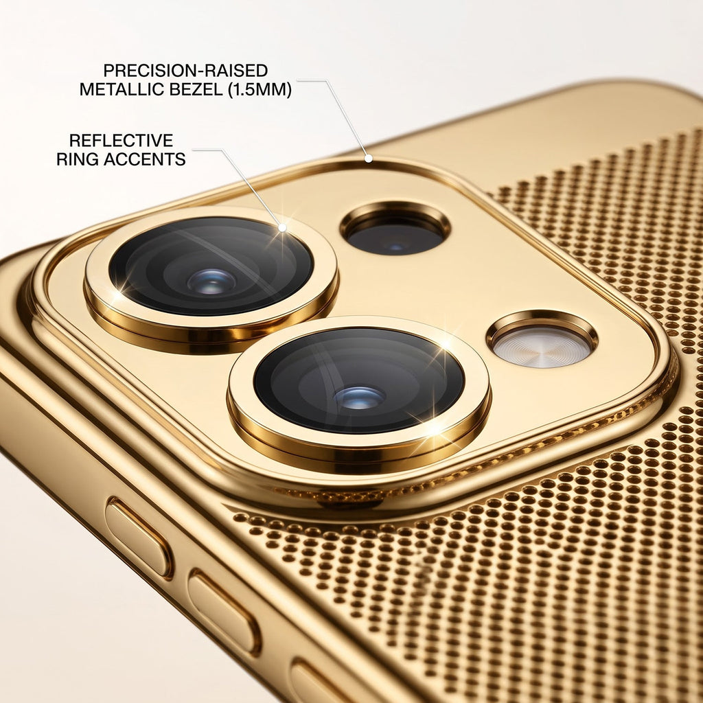 Oppo Reno 13 5G Tri-Color Satyamev Jayate Mesh Electroplated Heat Dissipation Case