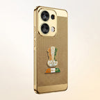 Oppo Reno 13 5G Tri-Color Satyamev Jayate Mesh Electroplated Heat Dissipation Case