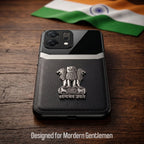 Oppo Reno 14 5G Satyamev Jayate 3D Metal Leather Back Case