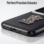Oppo Reno 14 5G Satyamev Jayate 3D Metal Leather Back Case