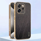 Oppo Reno 15 Pro Mini 5G Premium Electroplated Frame Gold Thread Pattern Soft Case