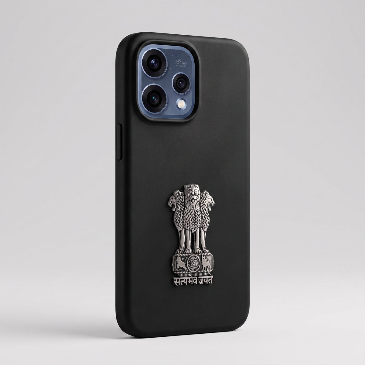 Oppo Reno 15 5G Compatible Satyamev Jayate 3D Metal Emblem Sticker