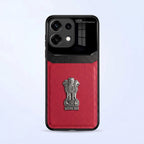 Oppo Reno16c 5G Satyamev Jayate 3D Metal Leather Back Case