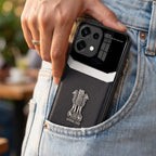 Oppo Reno16c 5G Satyamev Jayate 3D Metal Leather Back Case