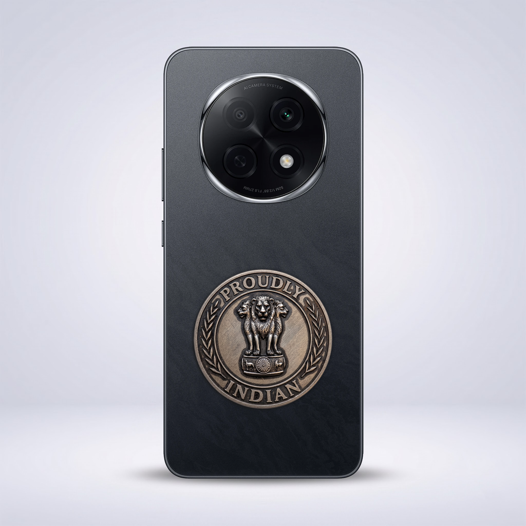 Oppo F29 Pro 5G Compatible Satyamev Jayate 3D Metal Emblem Sticker
