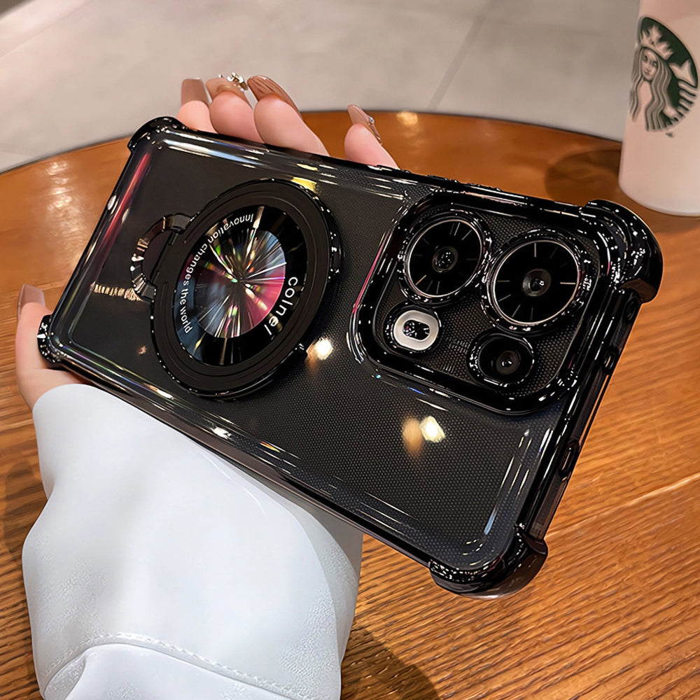 Oppo F31 5G Original Luxury Magnifier Ring Stand Shockproof Airbags Corner Case