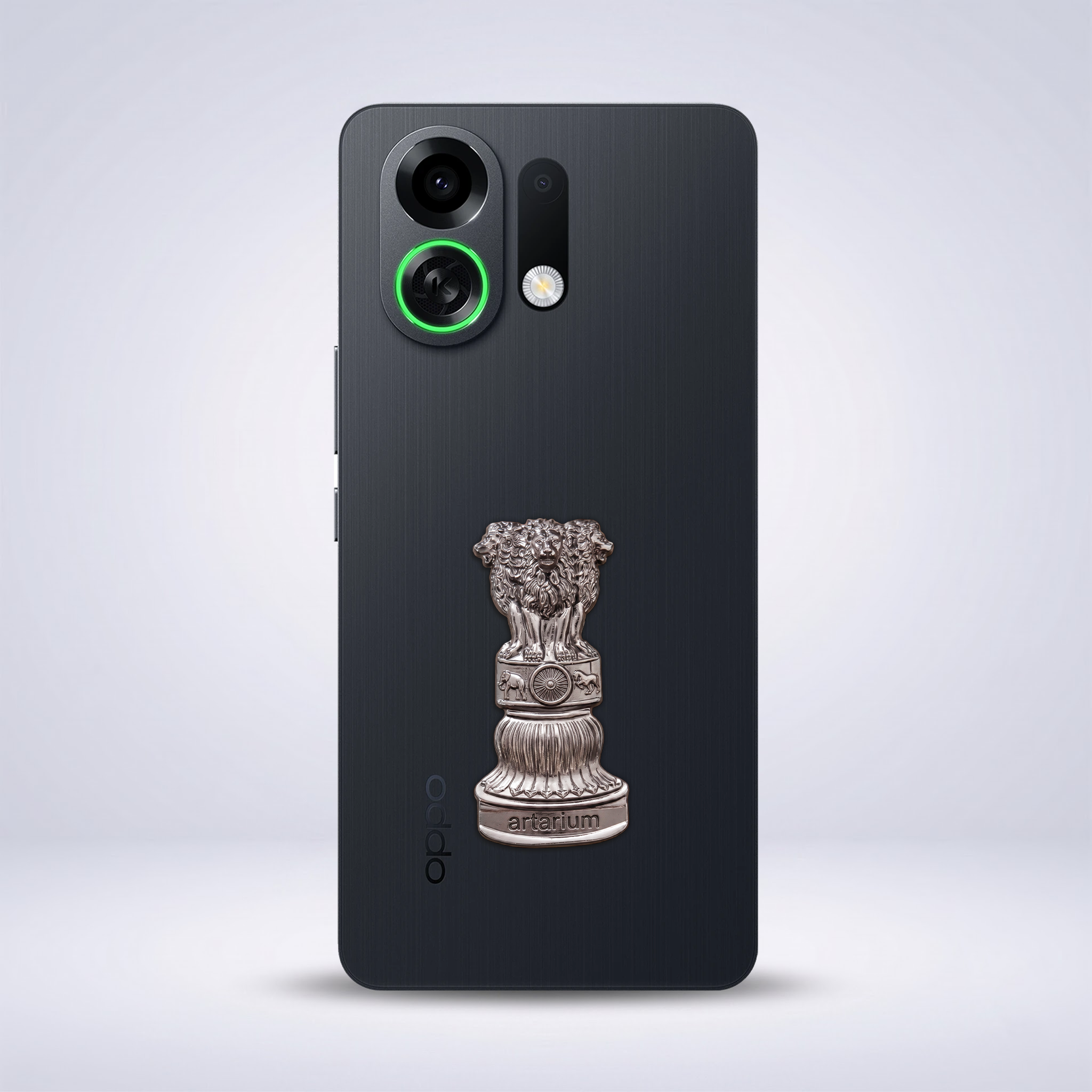 Oppo K13 Turbo Pro 5G Compatible Satyamev Jayate 3D Metal Emblem Sticker