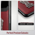 Oppo Reno 14 5G Satyamev Jayate 3D Metal Leather Back Case