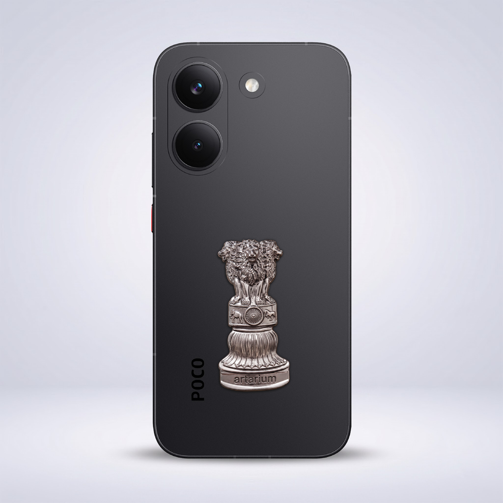 POCO X8 Pro 5G Compatible Satyamev Jayate 3D Metal Emblem Sticker