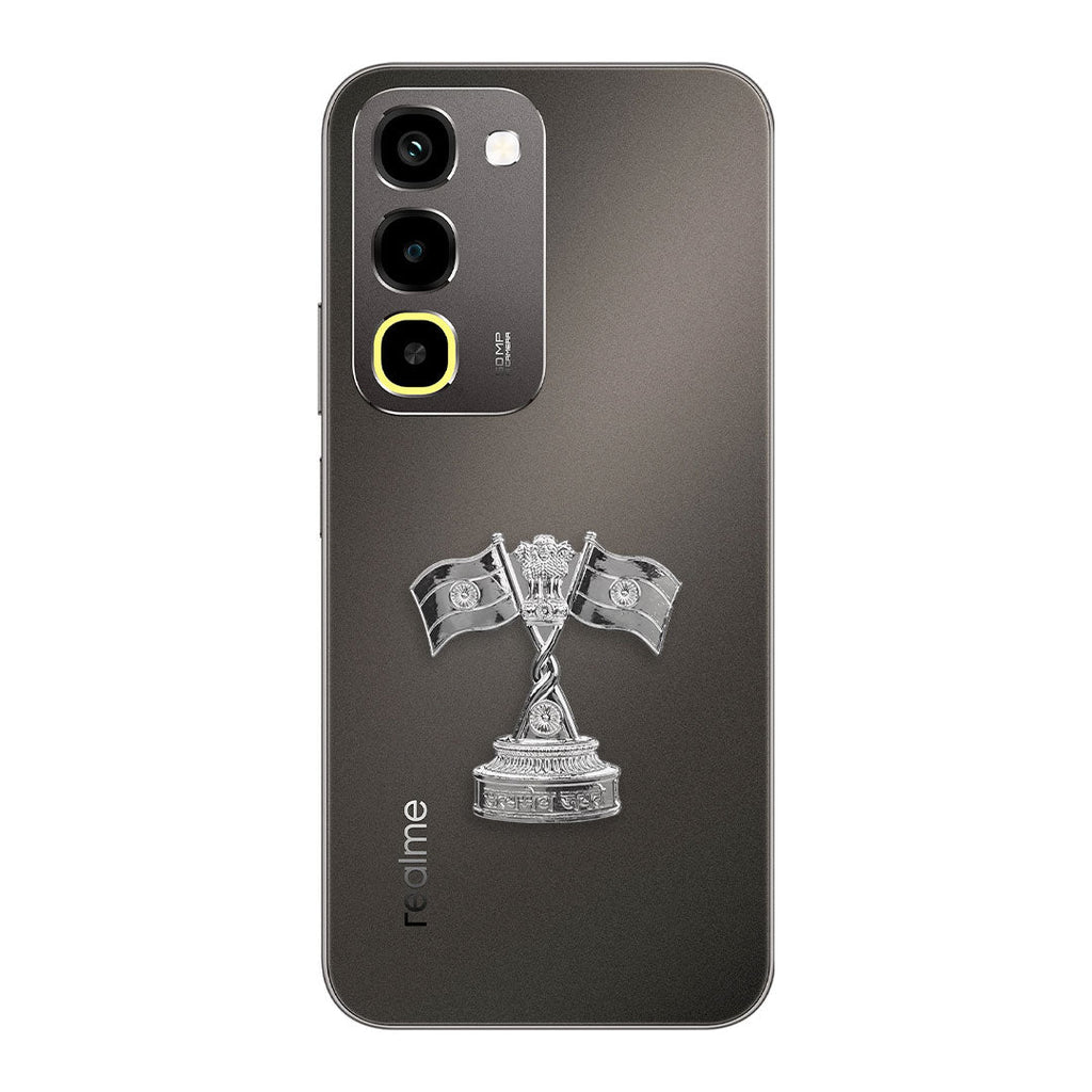 Realme P4R 5G Compatible Satyamev Jayate 3D Metal Emblem Sticker