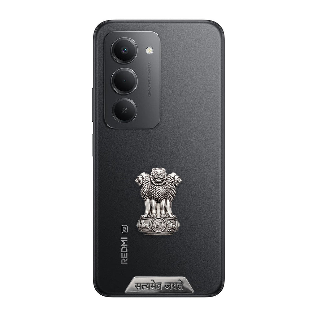 Redmi 15 5G Compatible Satyamev Jayate 3D Metal Emblem Sticker