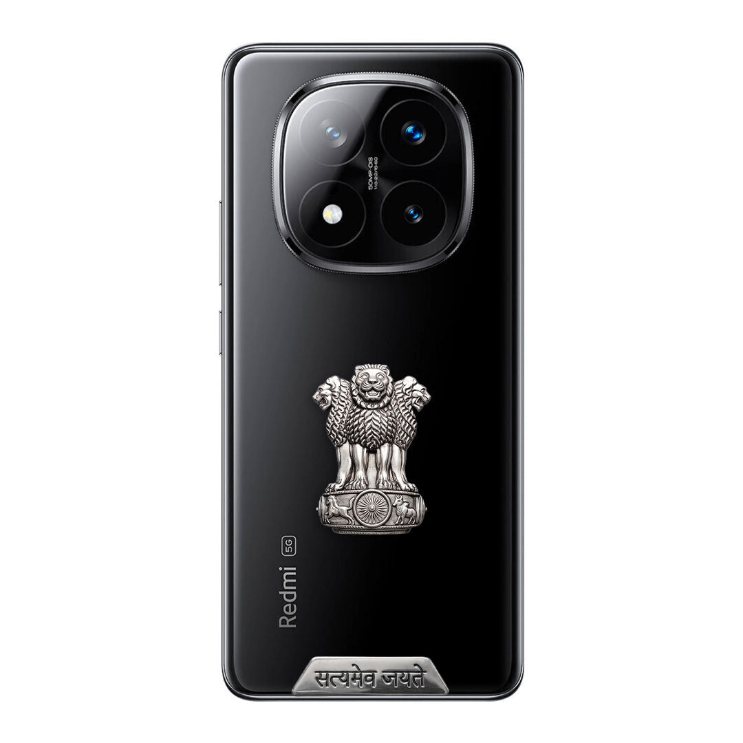 Redmi Note 14 Pro+ 5G Compatible Satyamev Jayate 3D Metal Emblem Sticker