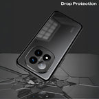 Redmi Note 15 Pro+ 5G Aluminium Metal Bumper Shield Transparent Back Case