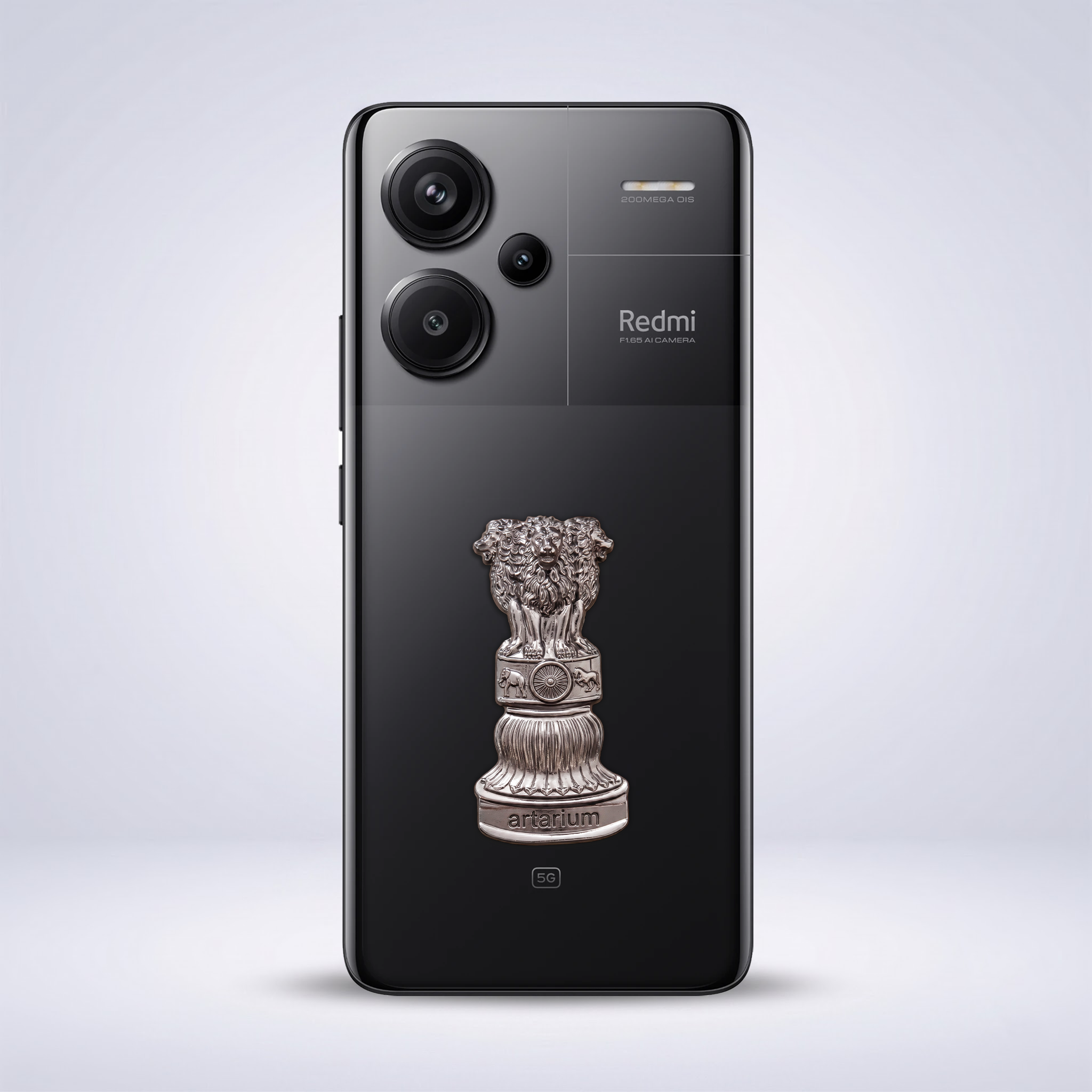 Redmi Note 13 Pro+ 5G Compatible Satyamev Jayate 3D Metal Emblem Sticker