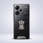 Redmi Note 13 Pro+ 5G Compatible Satyamev Jayate 3D Metal Emblem Sticker