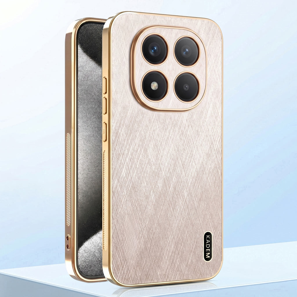 Redmi Note 15 Pro+ 5G Premium Electroplated Frame Gold Thread Pattern Soft Case