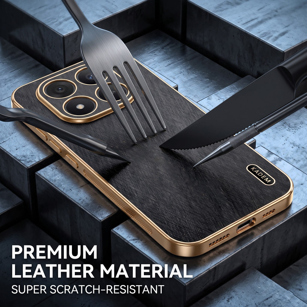Redmi Note 15 Pro+ 5G Premium Electroplated Frame Gold Thread Pattern Soft Case