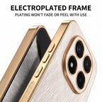 Redmi Note 15 Pro+ 5G Premium Electroplated Frame Gold Thread Pattern Soft Case