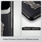 Oppo Reno 13 5G Satyamev Jayate 3D Metal Leather Back Case