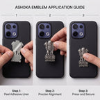 Oppo Reno 13 5G Compatible Satyamev Jayate 3D Metal Emblem Sticker