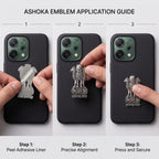 Oppo Reno 14 5G Compatible Satyamev Jayate 3D Metal Emblem Sticker
