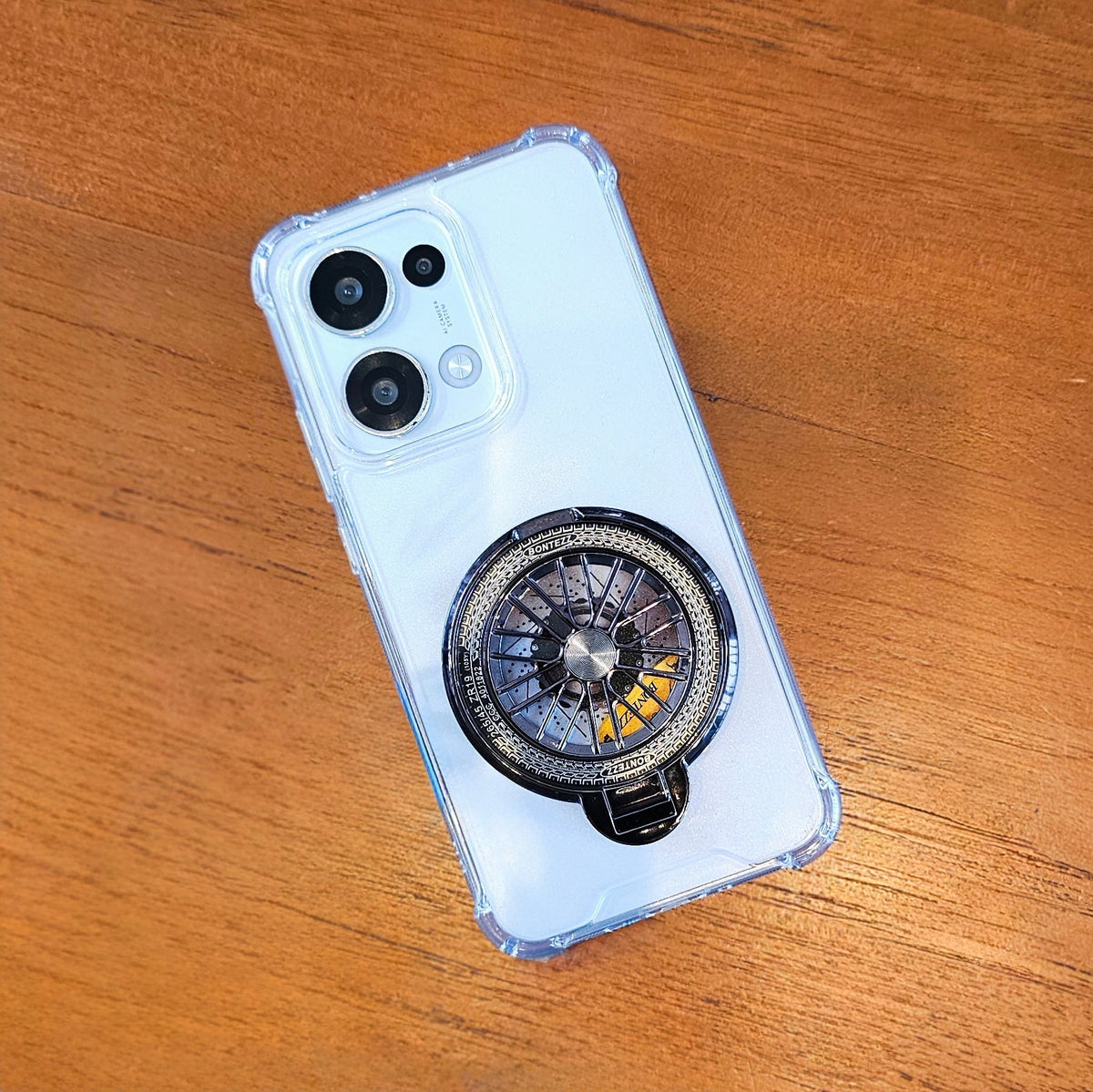 Oppo Reno 13 5G 100% Original Transparent Four Corner Stress Buster Wheel Case