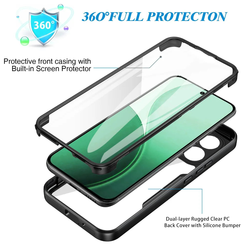 Oppo Reno 14 5G Slim Fit Heavy Duty Shockproof Full Body Protection Case