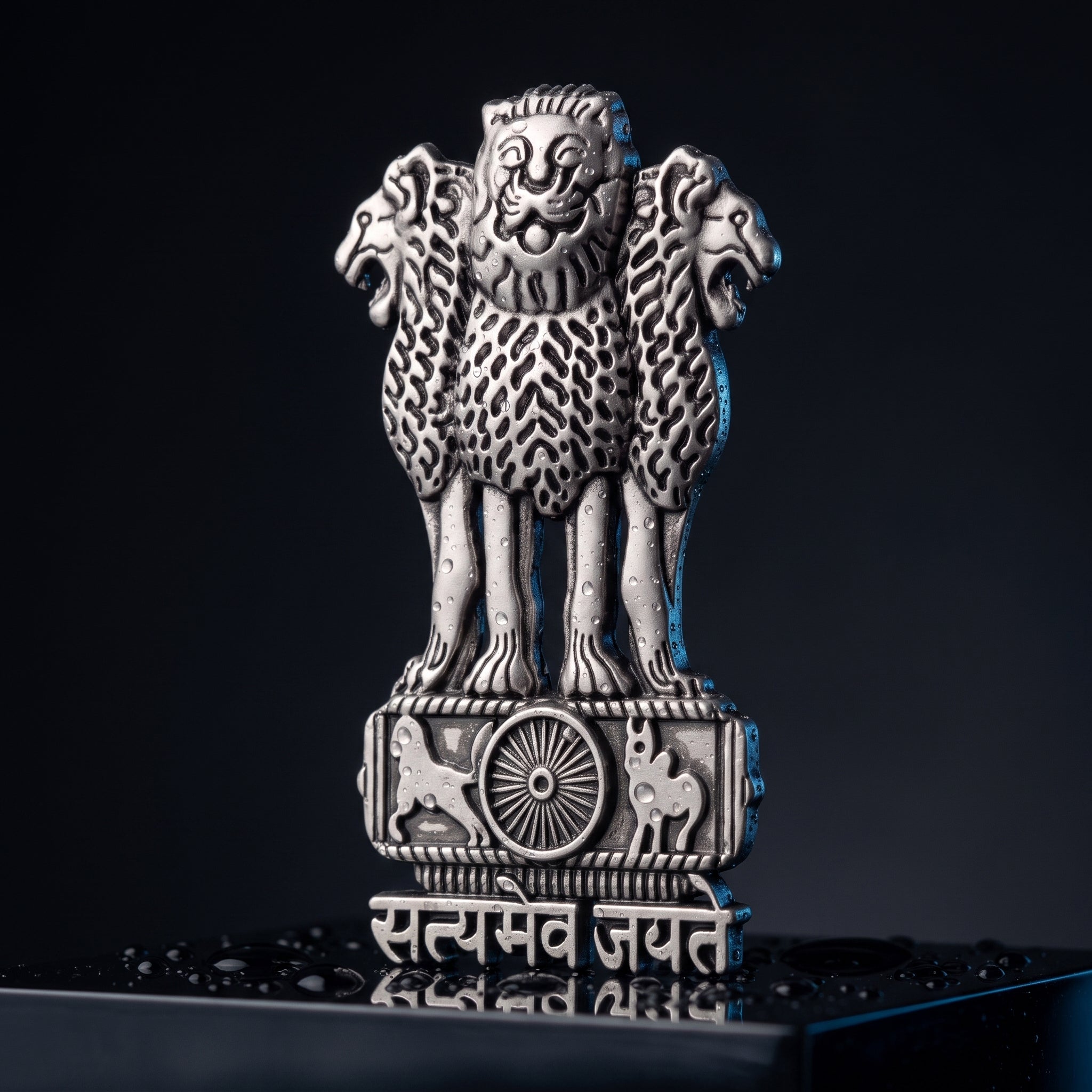 Vivo X90 5G Compatible Satyamev Jayate 3D Metal Emblem Sticker