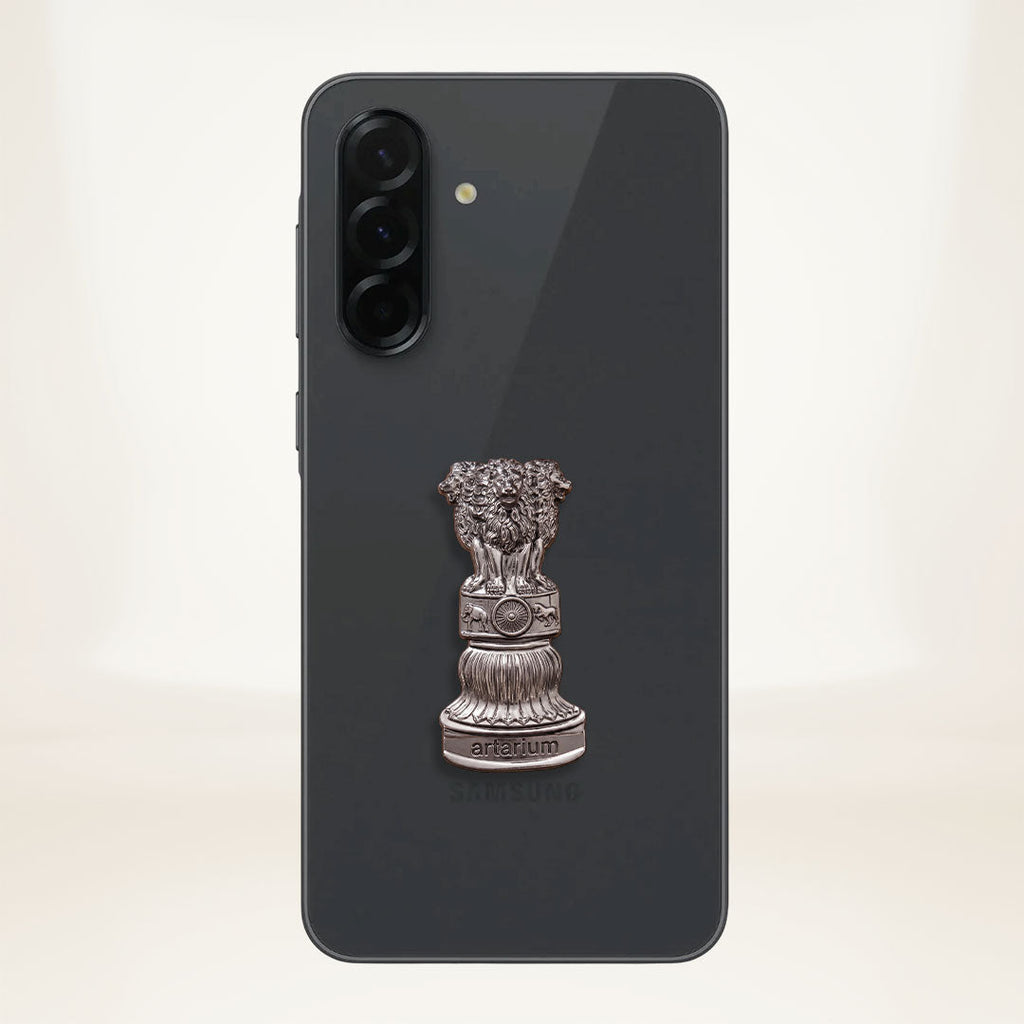 Samsung Galaxy A35 5G Compatible Satyamev Jayate 3D Metal Emblem Sticker
