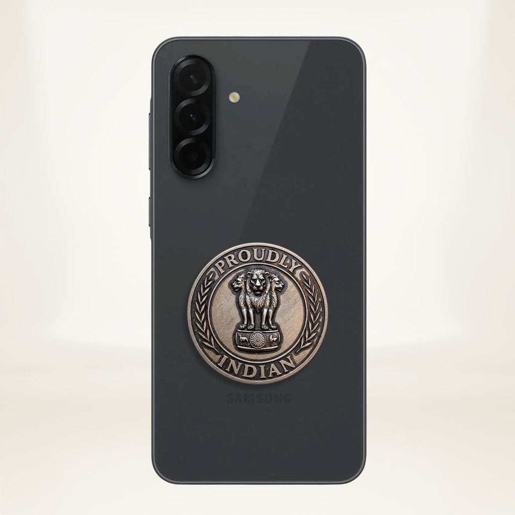 Samsung Galaxy A56 5G Compatible Satyamev Jayate 3D Metal Emblem Sticker