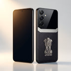 Samsung Galaxy A56 5G Satyamev Jayate 3D Metal Leather Back Case