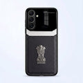 Samsung Galaxy A57 5G Satyamev Jayate 3D Metal Leather Back Case