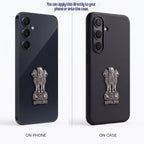 Samsung Galaxy A55 5G Compatible Satyamev Jayate 3D Metal Emblem Sticker