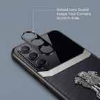 Samsung Galaxy A16 5G Satyamev Jayate 3D Metal Leather Back Case
