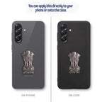 Samsung Galaxy A56 5G Compatible Satyamev Jayate 3D Metal Emblem Sticker