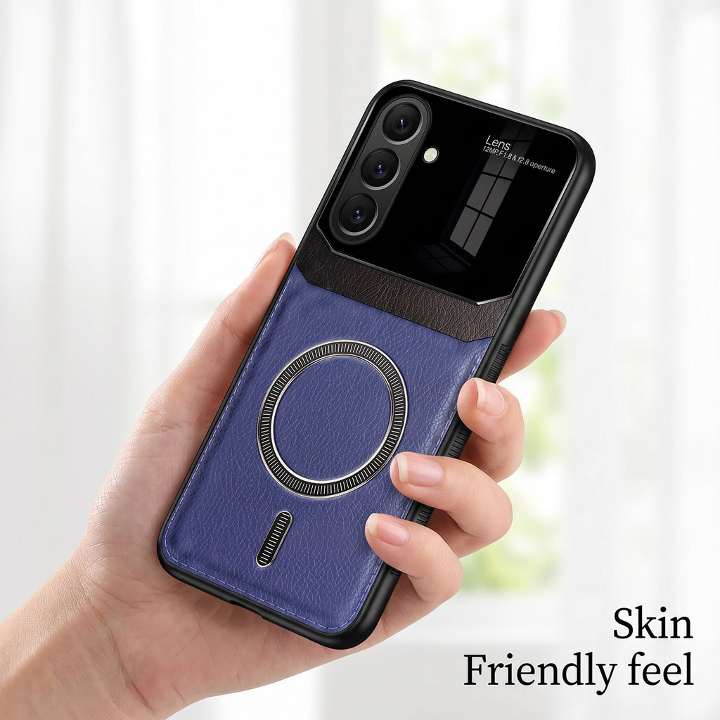 Samsung Galaxy A57 5G Premium Magsafe Magnetic Leather Lens Protective Case
