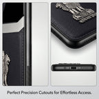 Samsung Galaxy A37 5G Satyamev Jayate 3D Metal Leather Back Case