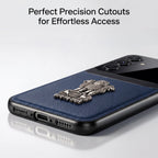 Samsung Galaxy A36 5G Satyamev Jayate 3D Metal Leather Back Case