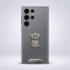 Samsung S23 Ultra 5G Compatible Satyamev Jayate 3D Metal Emblem Sticker