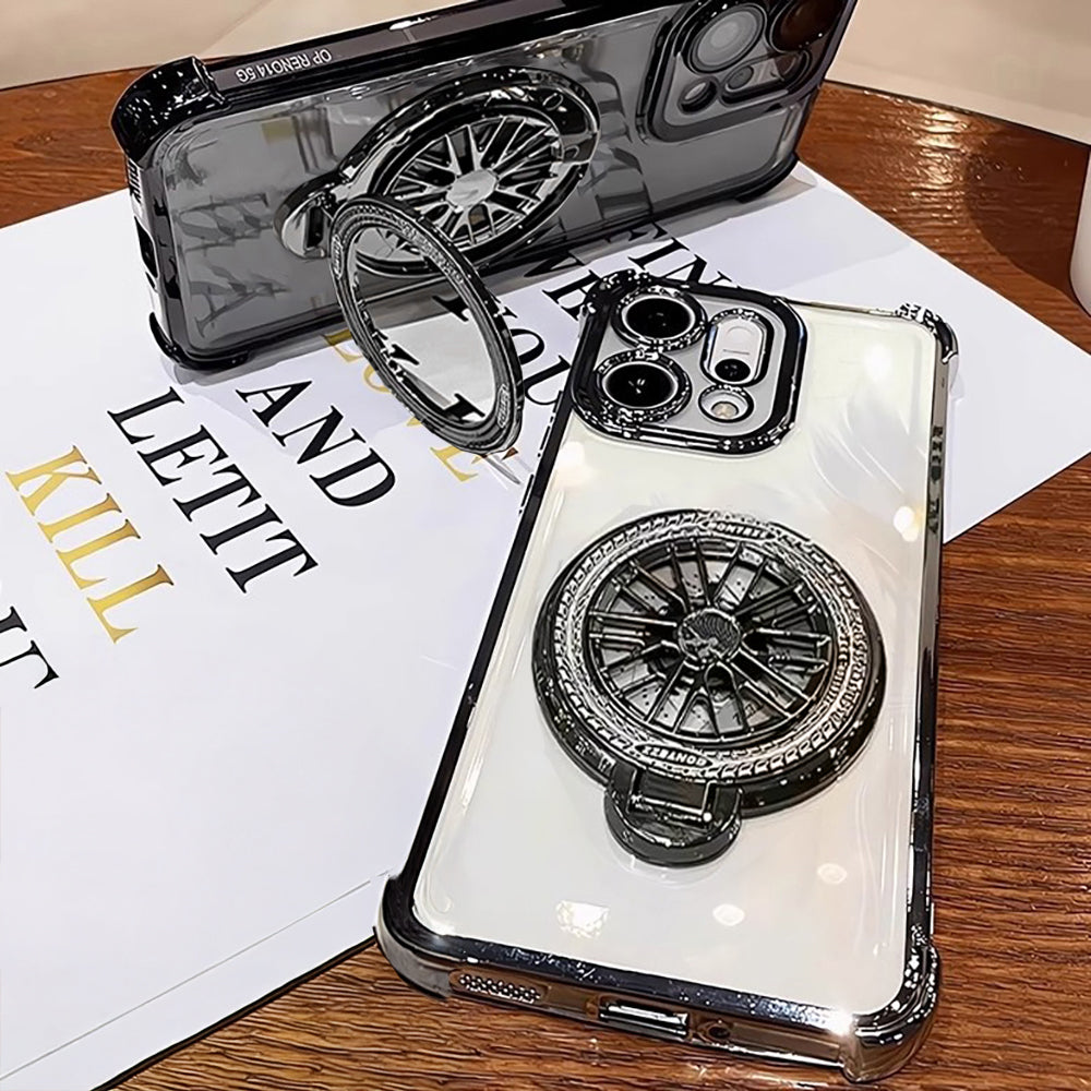 Oppo Reno14 5G Premium Stress Buster Wheel Rotating Shockproof Airbags Case(Buy 1 Get 1 Surprise Cover)