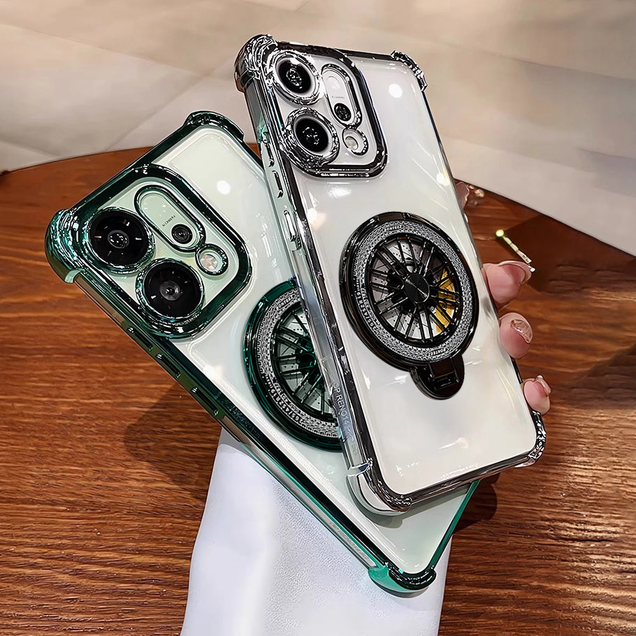 Oppo Reno14 5G Premium Stress Buster Wheel Rotating Shockproof Airbags Case(Buy 1 Get 1 Surprise Cover)