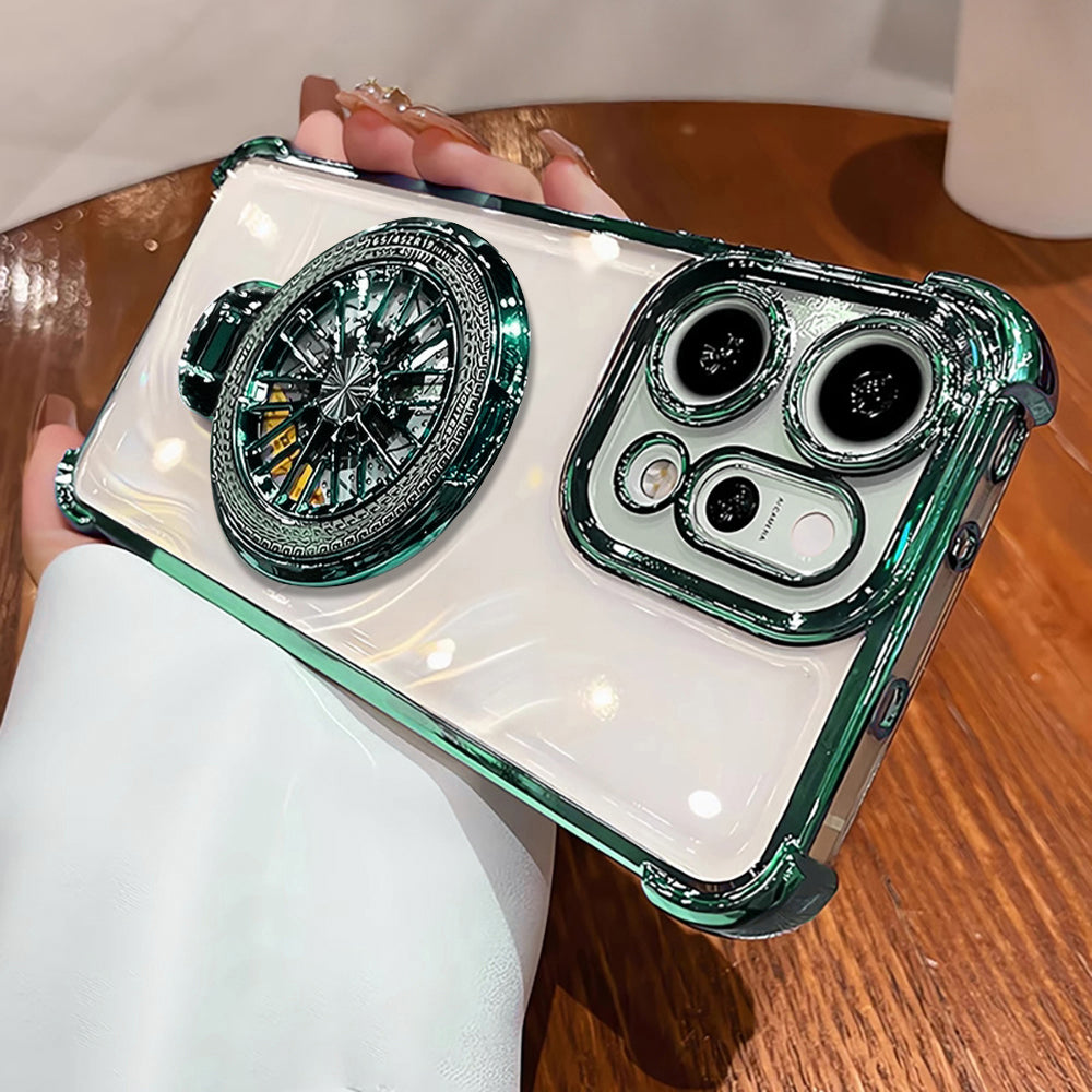 Oppo Reno14 5G Premium Stress Buster Wheel Rotating Shockproof Airbags Case(Buy 1 Get 1 Surprise Cover)