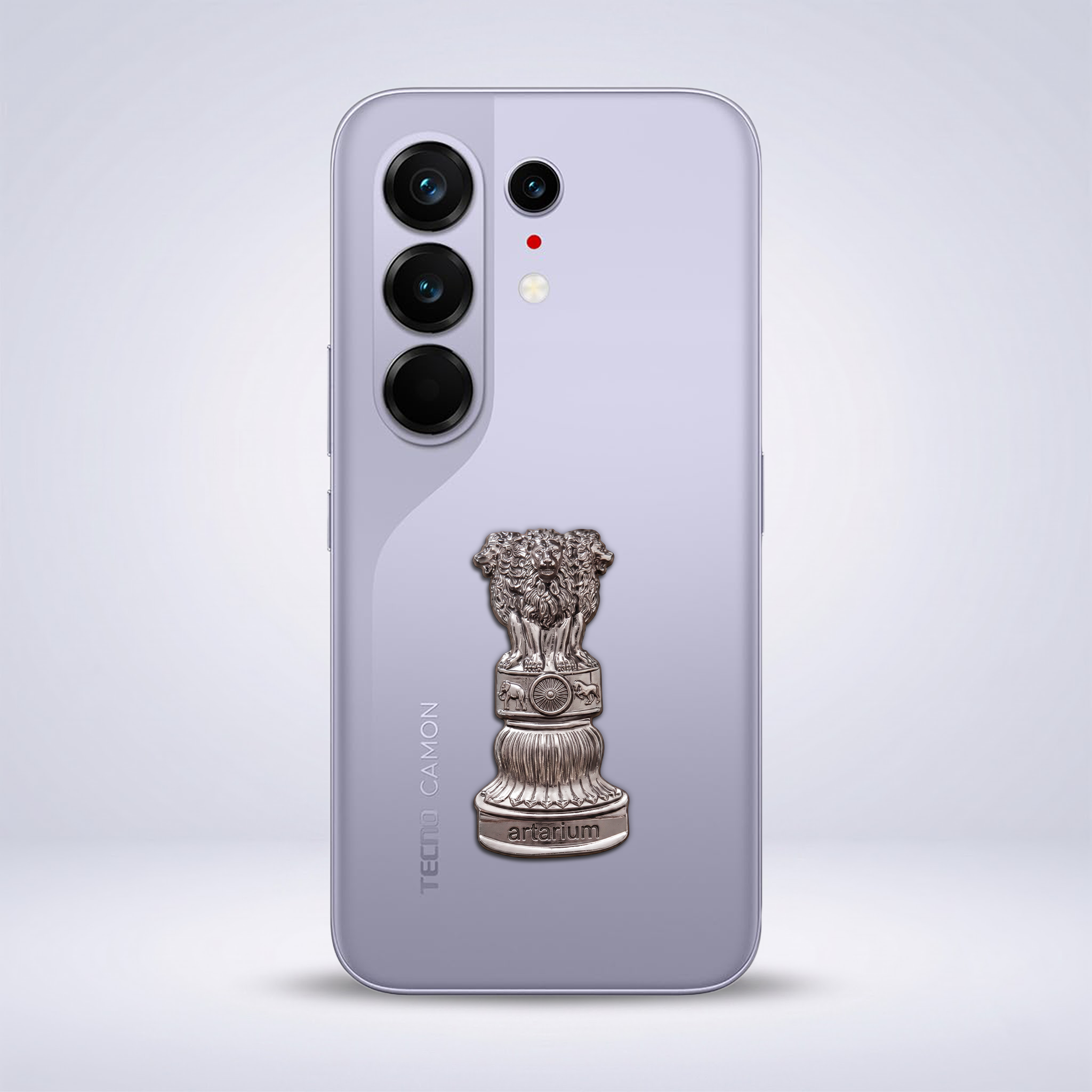 Tecno Camon 50 Ultra 5G Compatible Satyamev Jayate 3D Metal Emblem Sticker