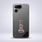 Tecno Pova Curve 2 5G Compatible Satyamev Jayate 3D Metal Emblem Sticker